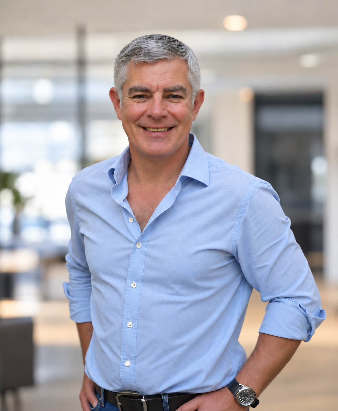 Chris Deavin, founder of Over 50 & Strong, in the gym